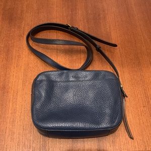Fossil Cross Body Purse - Navy Leather